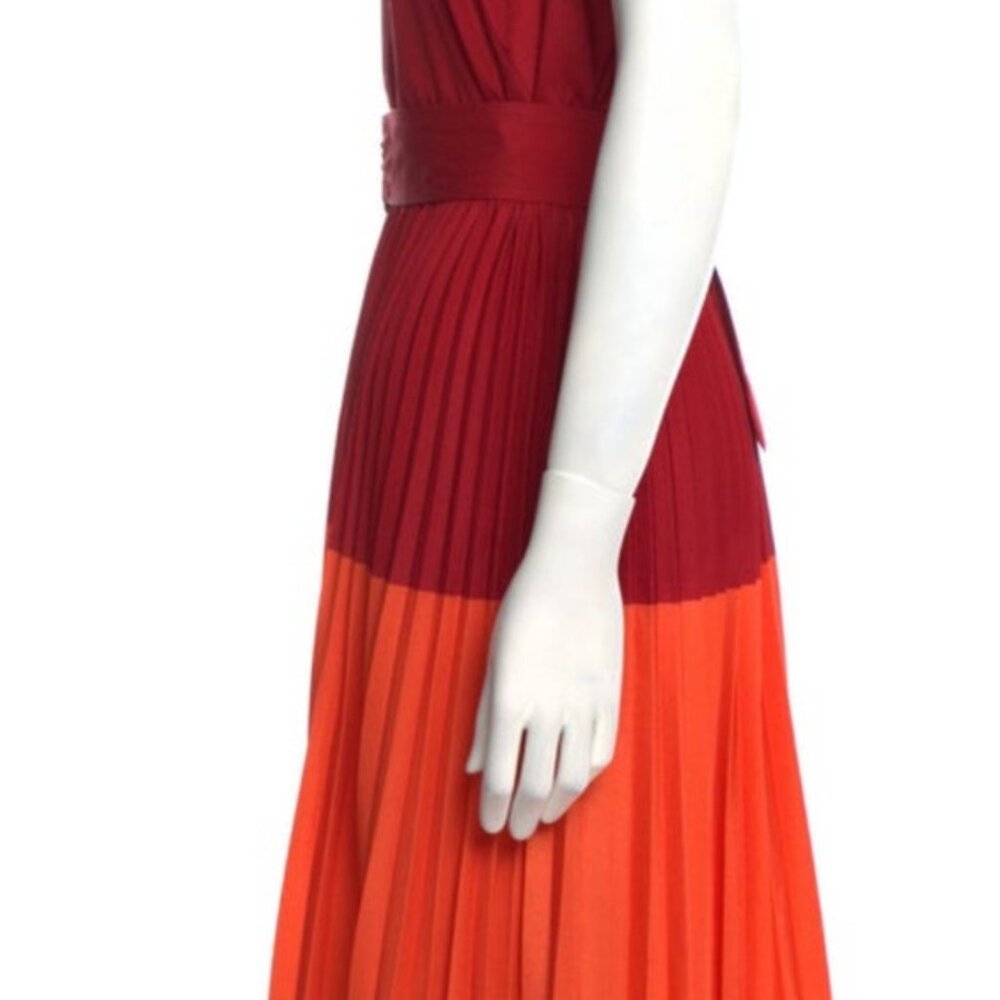 Akris Punto Colorblock Pattern Midi Length Dress … - image 2